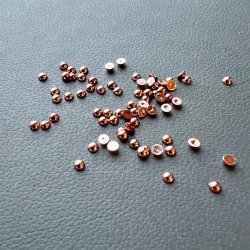 Halvperler - 4mm, blank kobberfarvet, ca. 500 stk., Simple&Basic SBA563