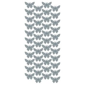 Stickers - Pynt; Sommerfugle, s�lvfarvet