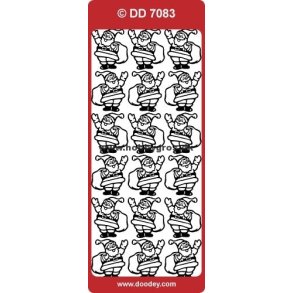 Stickers - julemnd, slvfarvet