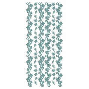 Stickers - Borter & pynt, bladranker og sm lse blade i slvfarve