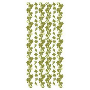 Stickers - Borter & pynt, bladranker og sm lse blade i guldfarve