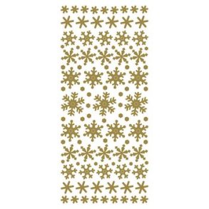 Stickers - Jul, forskellige snefnug i guldfarve