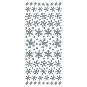 Stickers - Jul, forskellige snefnug i slvfarve