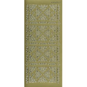 Stickers - Hjrner, snirklede hjrner & sm borter i guldfarve