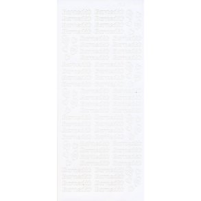 Stickers - Barnedb, tekst, hjerter og sut, hvid