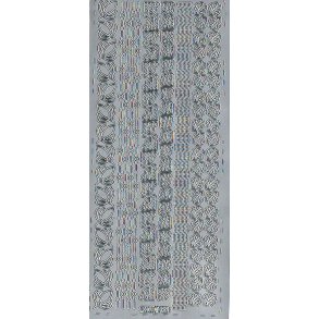 Stickers - Bort & Hjrner; 2 slags borter & 4 slags sm hjrner, slvfarvet