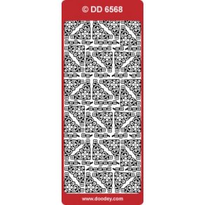 Stickers - Hjrner og sm blomster, guldfarvet