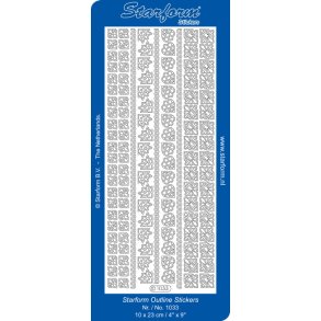 Stickers - Bort & Hjrner; sm hjrner og blgeborter, slvfarvet