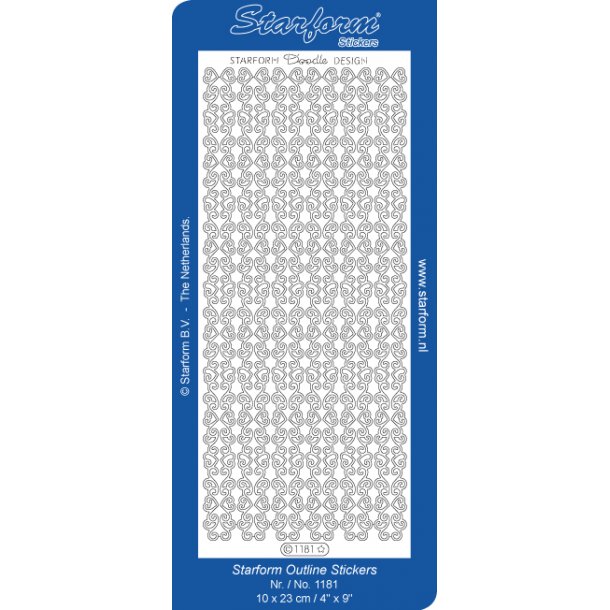 Stickers - Borter m/hjerter, slv