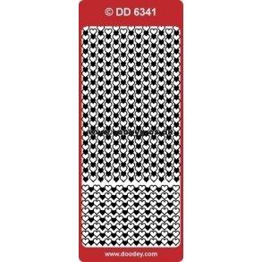 Stickers - Borter, hjerter�kker, s�lv