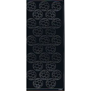 Stickers - fodbold, sort