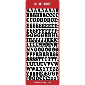 Stickers - Bogstaver; store bogstaver, ca. 12mm, slvfarvet