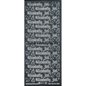 Stickers - Glitter sort m/slvkant, 