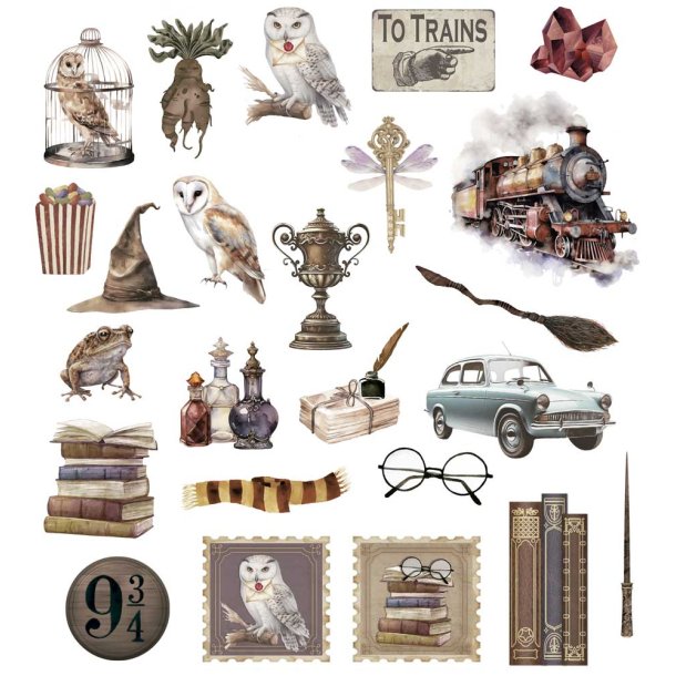 Die cuts - udstansede magiske &amp; Harry Potter designs fra PapersForYou