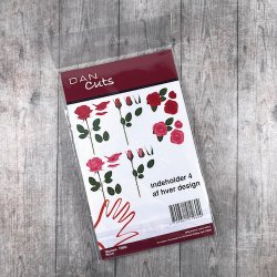 Die cuts - udstansede smukke roser i karton (Dan cuts 1960)