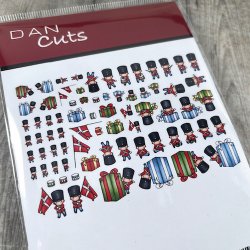 Die cuts - udstansede gardere i karton (Dan cuts 1962)