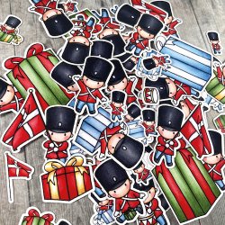 Die cuts - udstansede gardere i karton (Dan cuts 1962)