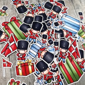 Die cuts - udstansede gardere i karton (Dan cuts 1962)