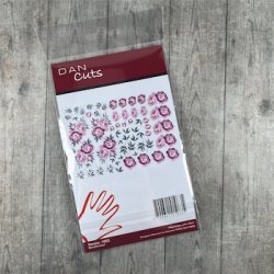 Die cuts - udstansede smukke bonderoser i karton (Dan cuts 1963)