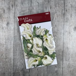 Die cuts - udstansede smukke liljer i karton (Dan cuts 1967)