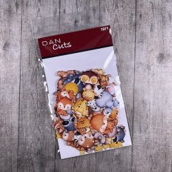 Die cuts - udstansede sknne dyrebrn i karton (Dan cuts 1971)