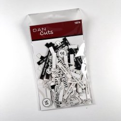 Die cuts - udstansede jule tekster (Dan cuts 1974)