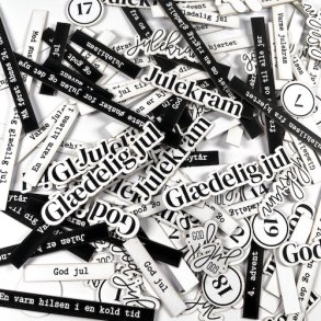 Die cuts - udstansede jule tekster (Dan cuts 1974)