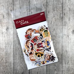 Die cuts - Vikinger i tegnet stil (Dan cuts 1977)