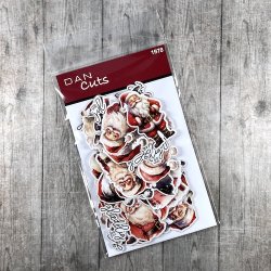 Die cuts - udstansede julemnd i gammeldags stil (Dan cuts 1978)