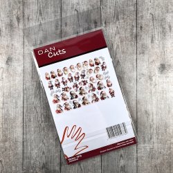 Die cuts - udstansede julemnd i gammeldags stil (Dan cuts 1978)