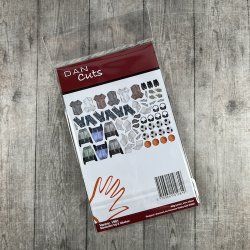 Die cuts - udstanset maskulint tj &amp; forskellige bolde, computer, headset (Dan cuts 1981)