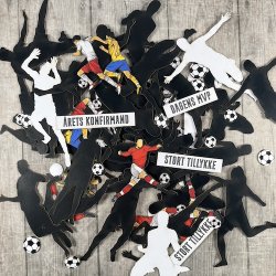 Die cuts - udstansede fodbolde, fodboldspillere, tekster (Dan cuts 1983)