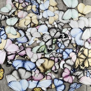 Die cuts - udstansede sommerfugle i pastelfarver (Dan cuts 1985)