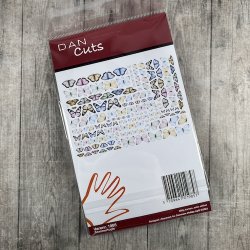 Die cuts - udstansede sommerfugle i pastelfarver (Dan cuts 1985)