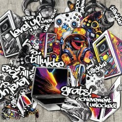 Die cuts - udstansede gamer &amp; computer motiver (Dan cuts 1986)