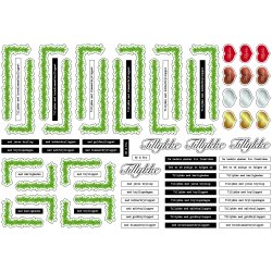 Die cuts - udstansede motiver til resporte &amp; bryllupsdage (Dan cuts 2869)