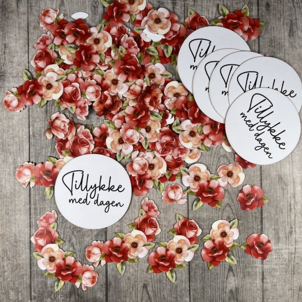 Die cuts - udstansede sm blomster i karton (Dan cuts 2872)