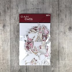 Die cuts - udstansede "Baby - lyserd" til db/navngivning/fdselsdag (Dan cuts 2873)