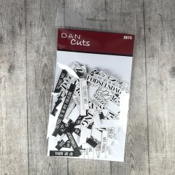 Die cuts - udstansede "De Frste Tekster" til db/navngivning/fdselsdag (Dan cuts 2875)