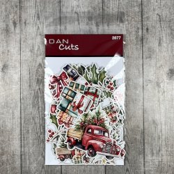 Die cuts - udstansede julemotiver; Kristtjrn &amp; julebiler og meget mere (Dan cuts 2877)