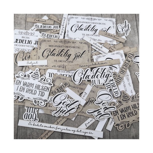 Die cuts - udstansede juletekster nr.3 (Dan cuts 2879)