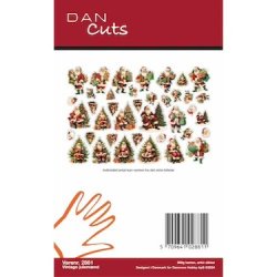 Die cuts - udstansede julemotiver; Vintage julemnd (Dan cuts 2881)