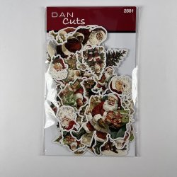 Die cuts - udstansede julemotiver; Vintage julemnd (Dan cuts 2881)