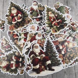 Die cuts - udstansede julemotiver; Vintage julemnd (Dan cuts 2881)