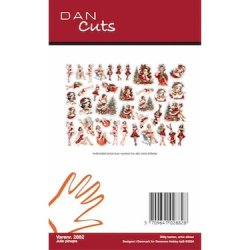 Die cuts - udstansede julemotiver; Jule Pinups (Dan cuts 2882)