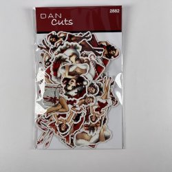 Die cuts - udstansede julemotiver; Jule Pinups (Dan cuts 2882)
