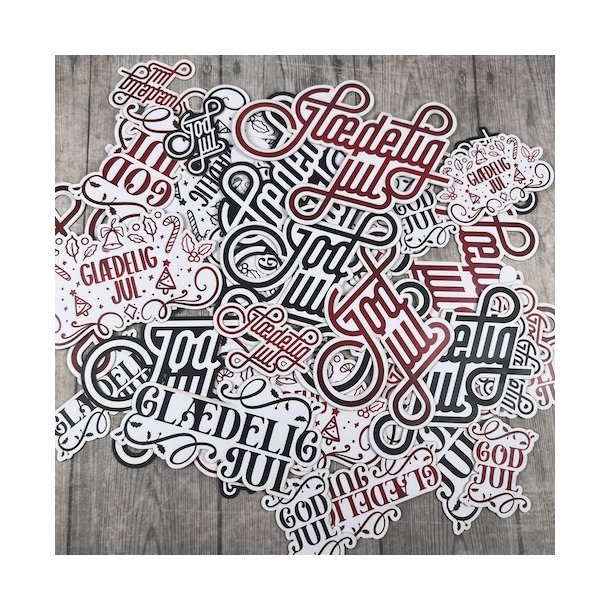 Die cuts - udstansede juletekster nr.4 (Dan cuts 2883)