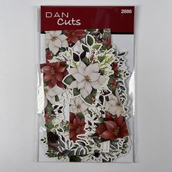 Die cuts - udstansede Julestjerner; labels &amp; kanter #2 (Dan cuts 2886)