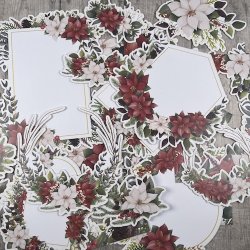 Die cuts - udstansede Julestjerner; labels &amp; kanter #2 (Dan cuts 2886)