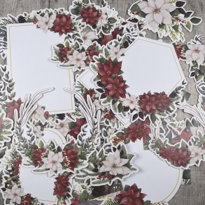 Die cuts - udstansede Julestjerner; labels & kanter #2 (Dan cuts 2886)